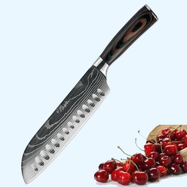 5 pc Chef Knife Set - Stainless Steel Professional Kitchen Knife Set with Cover